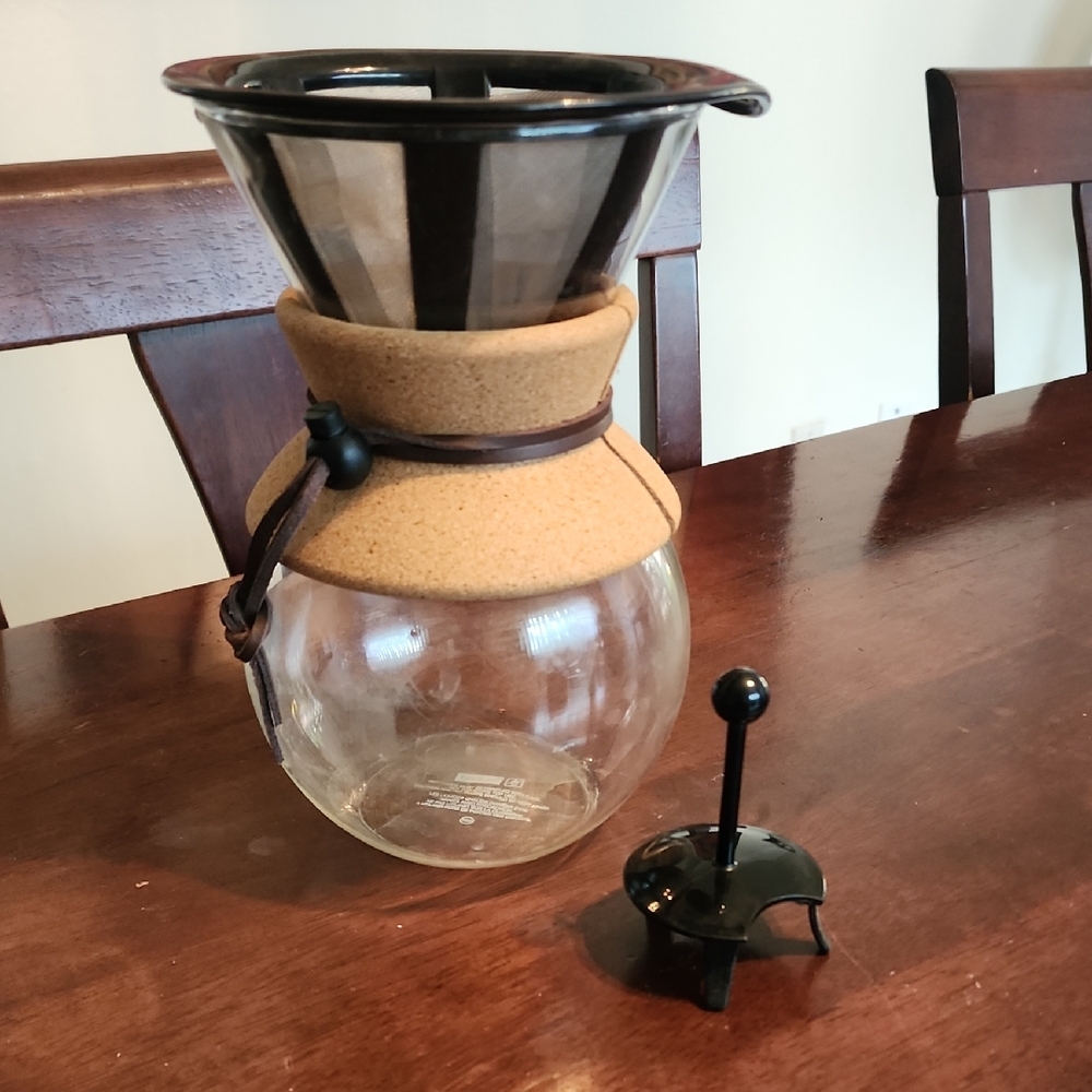 Bodum Glass Coffee Brewer with Cork and Black Accents